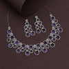 Purple Color American Diamond Necklace Set (CZN953PRP)