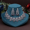 Purple Color American Diamond Necklace Set (CZN953PRP)