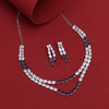 Purple Color American Diamond Necklace Set (CZN954PRP)