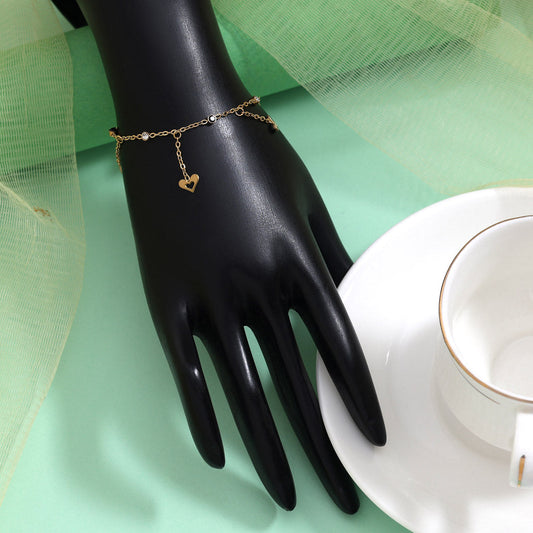 Timeless Gold Color Stainless Steel 18k Gold Plated Demi Fine Bracelet