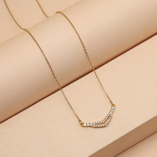 Gold Color Stainless Steel 18k Gold Plated Demi Fine Pendant