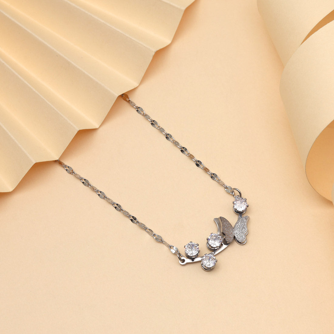 Silver Color Stainless Steel Silver Plated Demi Fine Pendant