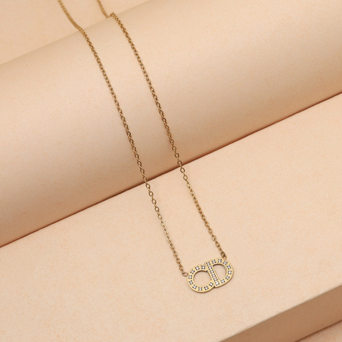 Gold Color Stainless Steel 18k Gold Plated Demi Fine Pendant