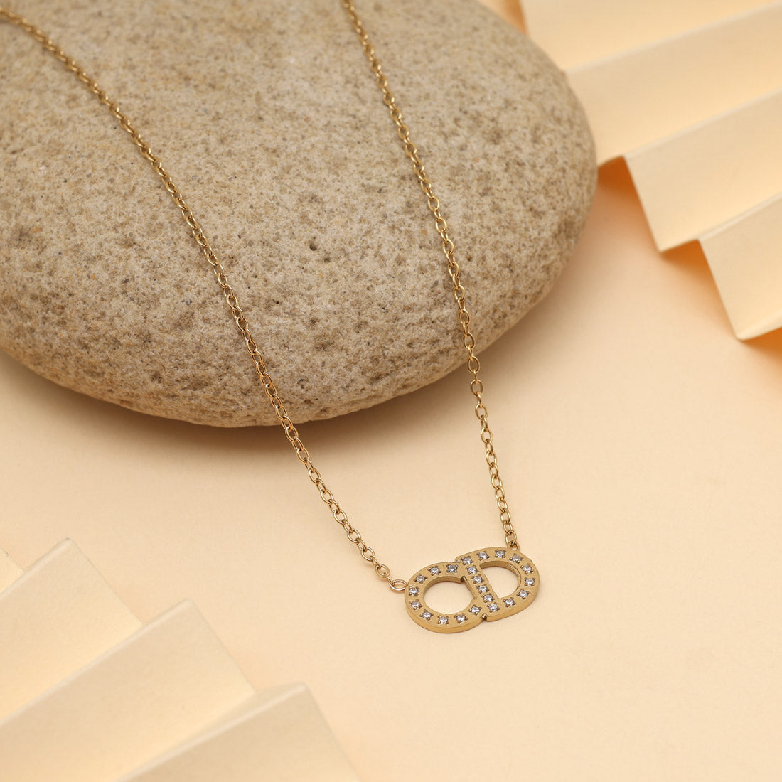 Gold Color Stainless Steel 18k Gold Plated Demi Fine Pendant