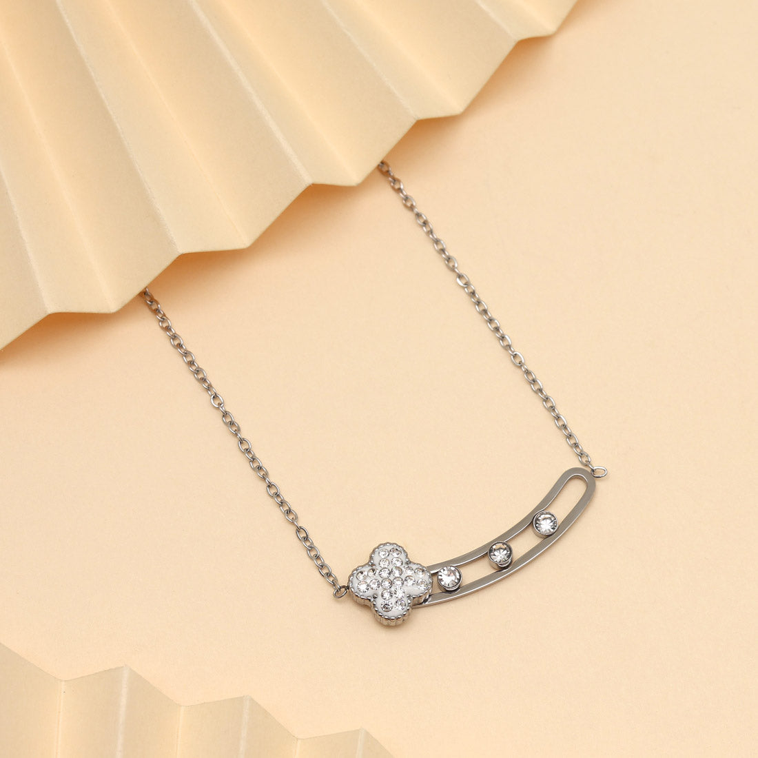 Silver Color Stainless Steel Silver Plated Demi Fine Pendant