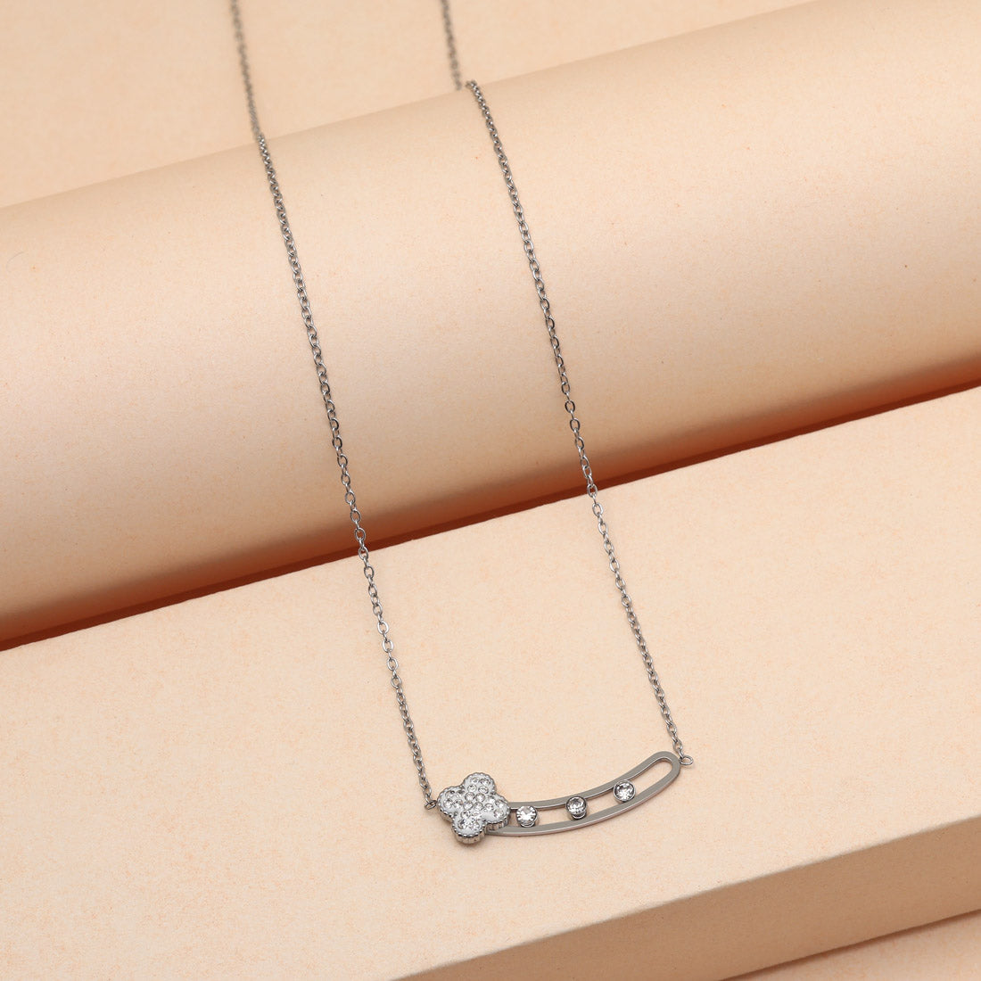 Silver Color Stainless Steel Silver Plated Demi Fine Pendant