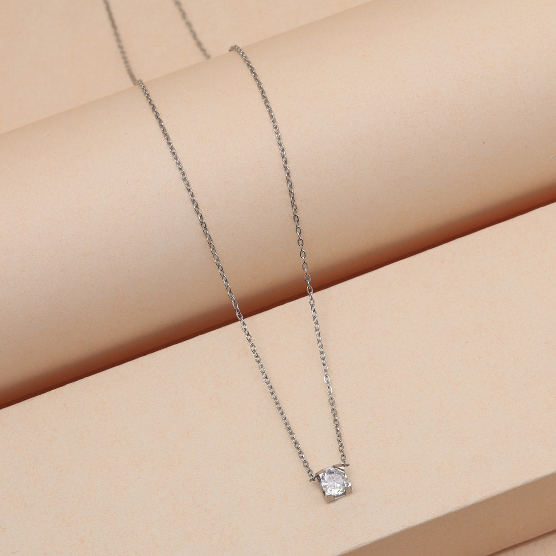 Silver Color Stainless Steel Silver Plated Demi Fine Pendant