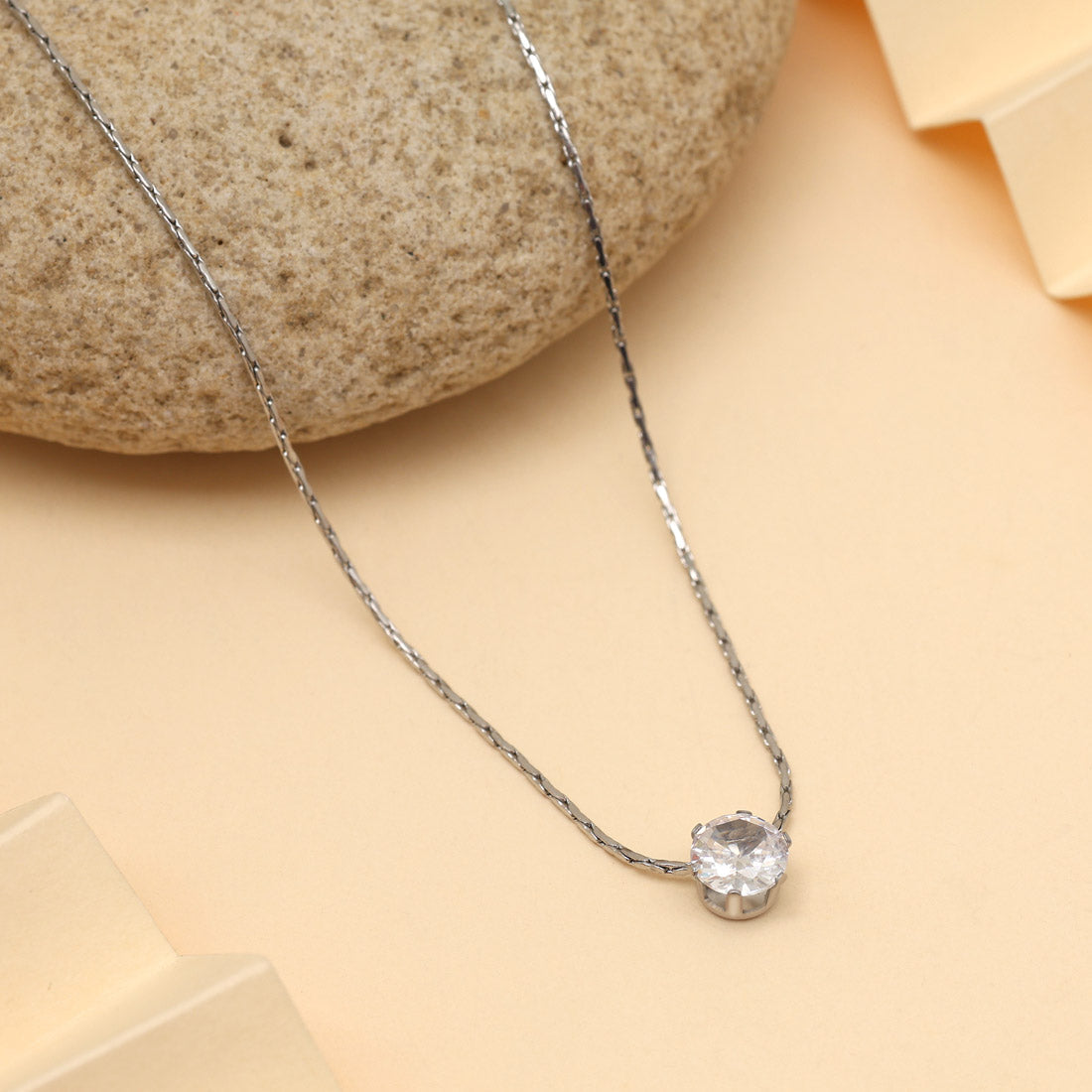 Silver Color Stainless Steel Silver Plated Demi Fine Pendant