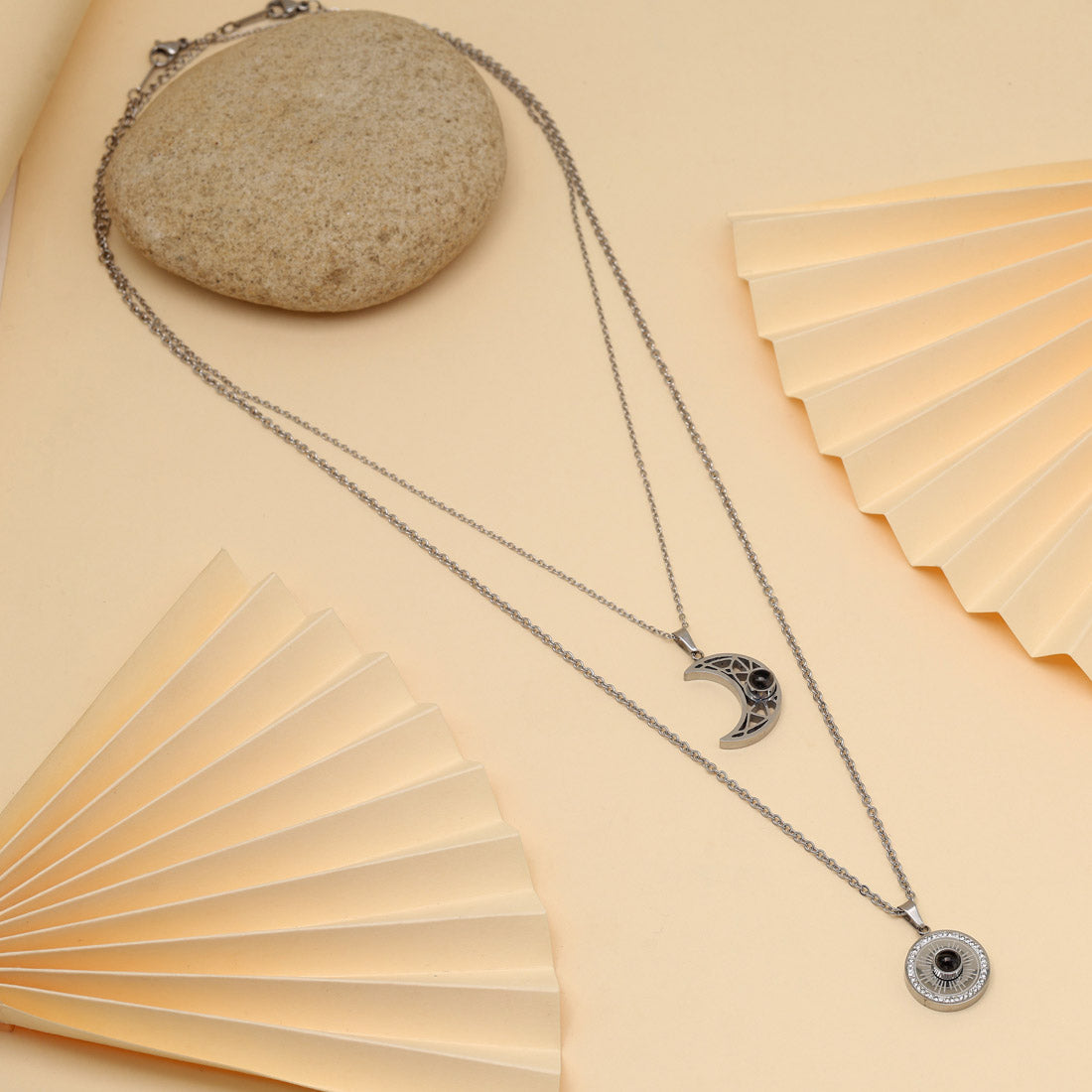 Silver Color Stainless Steel Silver Plated Demi Fine Pendant