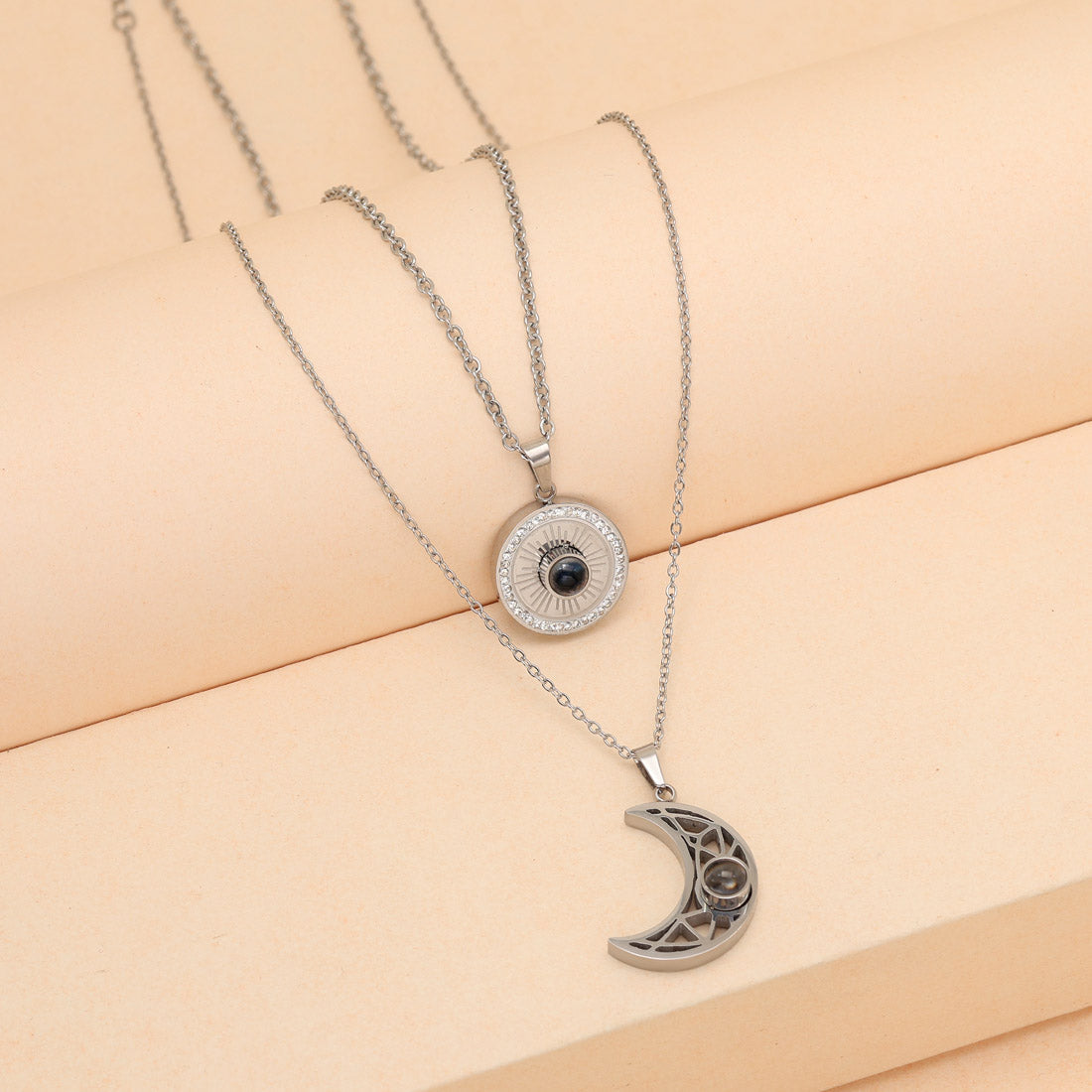 Silver Color Stainless Steel Silver Plated Demi Fine Pendant