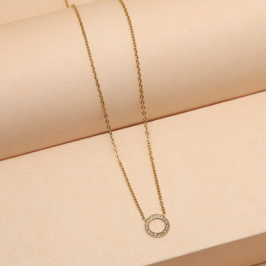 Gold Color Stainless Steel 18k Gold Plated Demi Fine Pendant