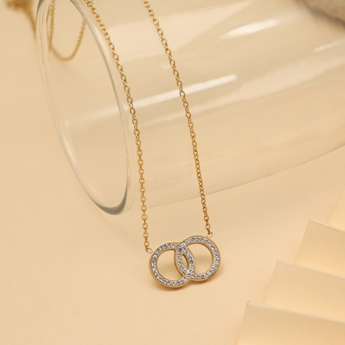 Gold Color Stainless Steel 18k Gold Plated Demi Fine Pendant