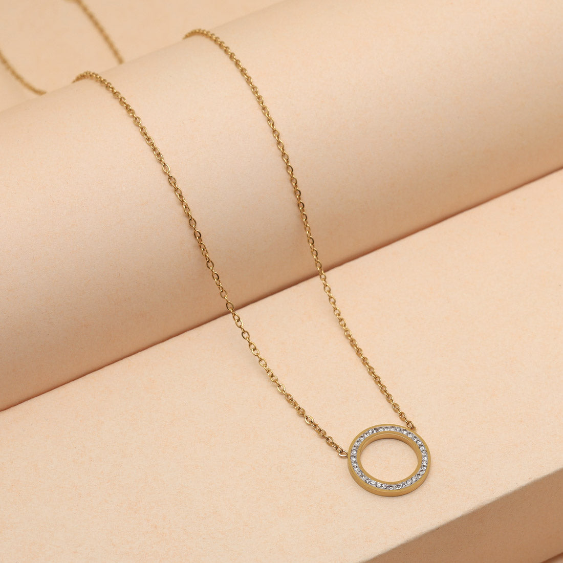 Gold Color Stainless Steel 18k Gold Plated Demi Fine Pendant