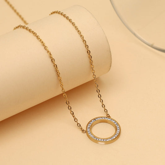 Gold Color Stainless Steel 18k Gold Plated Demi Fine Pendant