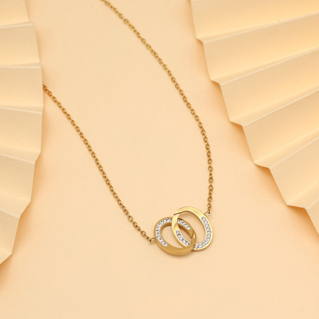 Gold Color Stainless Steel 18k Gold Plated Demi Fine Pendant