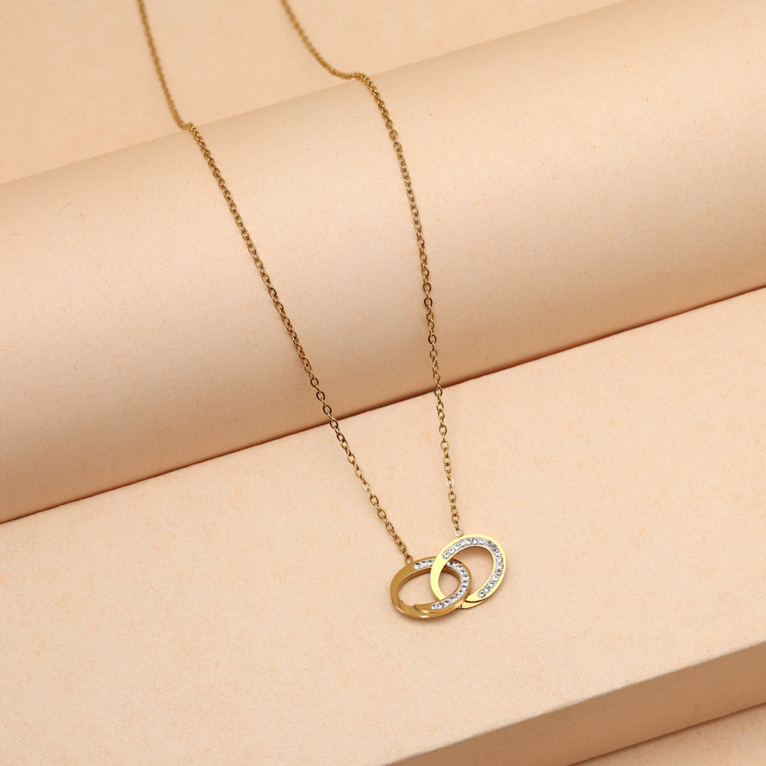 Gold Color Stainless Steel 18k Gold Plated Demi Fine Pendant