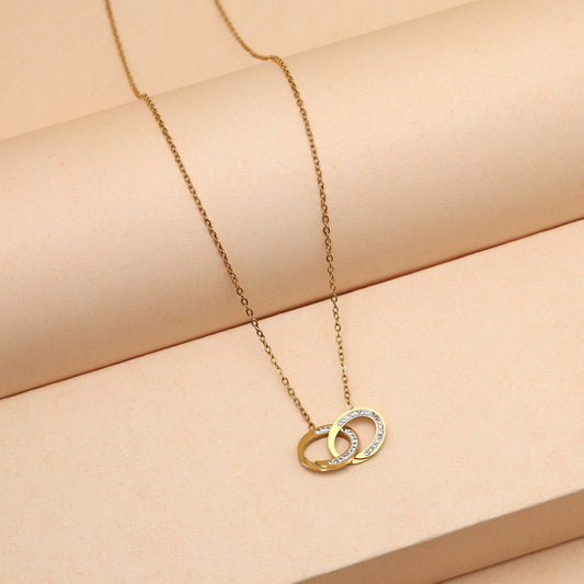 Gold Color Stainless Steel 18k Gold Plated Demi Fine Pendant