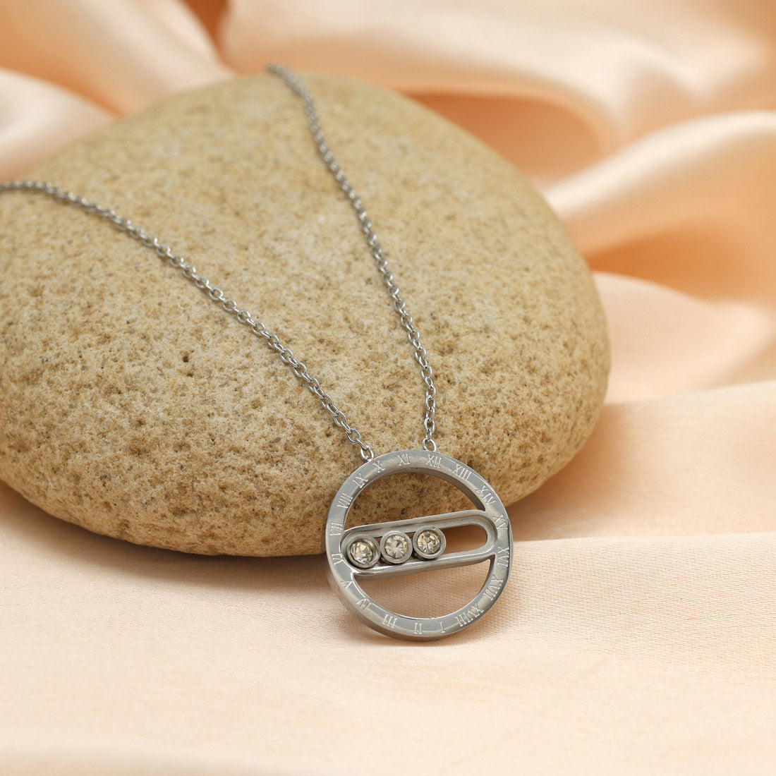 Silver Color Stainless Steel Silver Plated Demi Fine Pendant