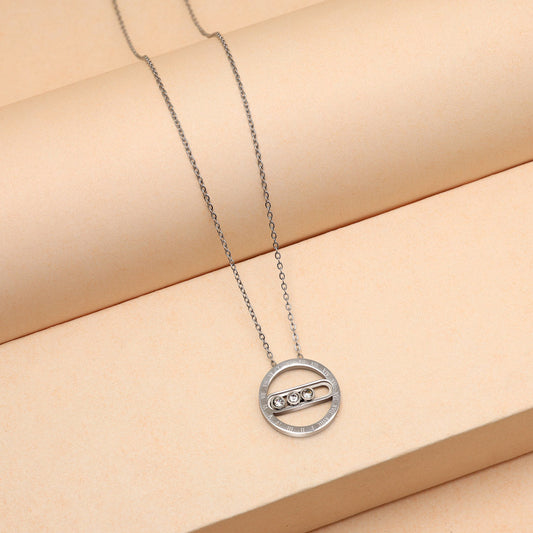 Silver Color Stainless Steel Silver Plated Demi Fine Pendant