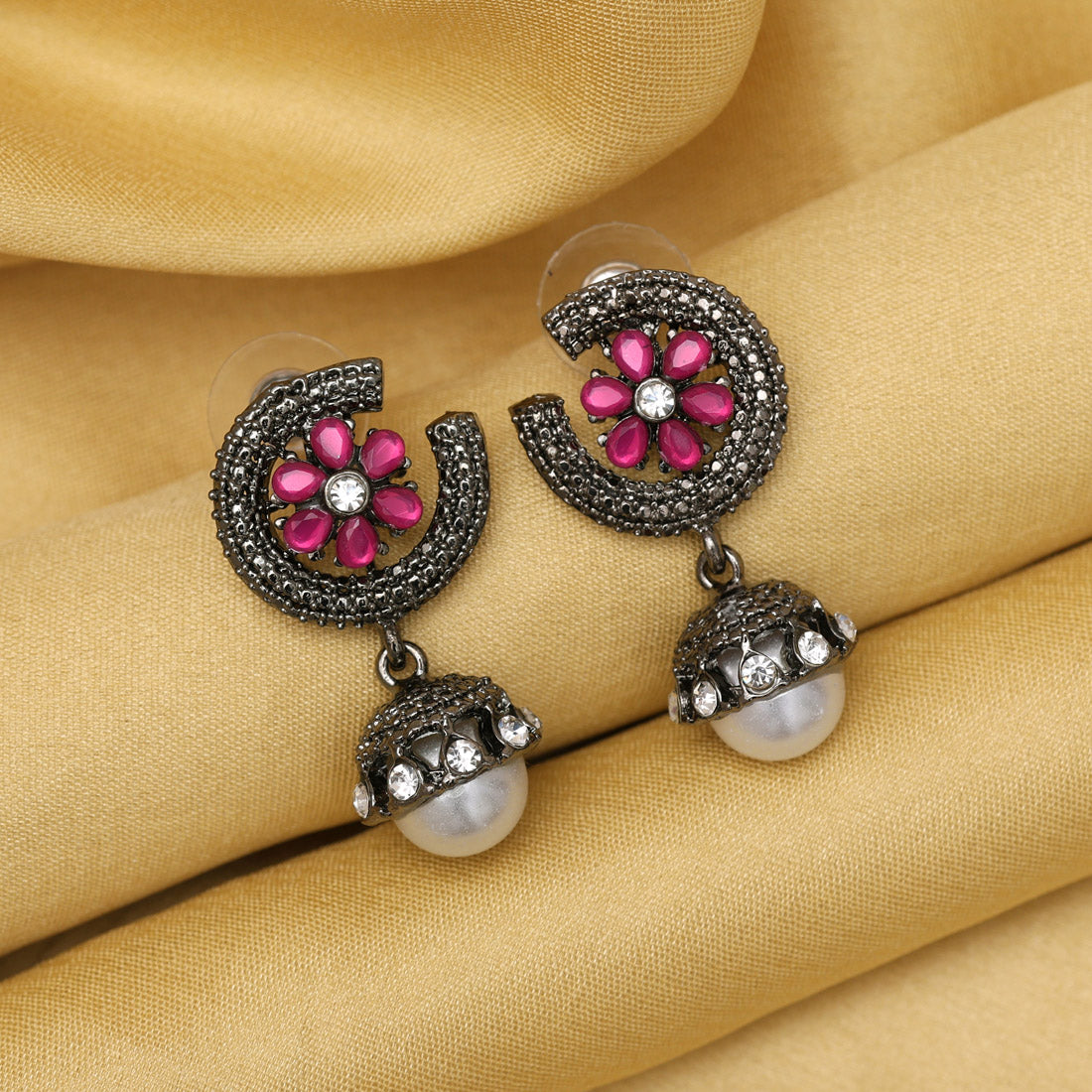 Rani Color Black Antique Earrings (DRKDE173RNI)