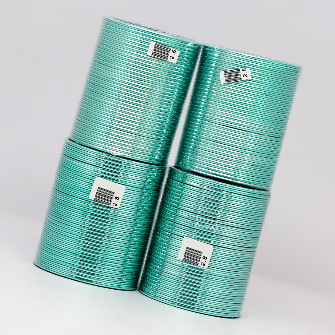 Parrot Green Color 4 Set Of Fashion Bangles Combo Size(2 Set Of 2.6, 2 Set Of 2.8) (FB215CMB)