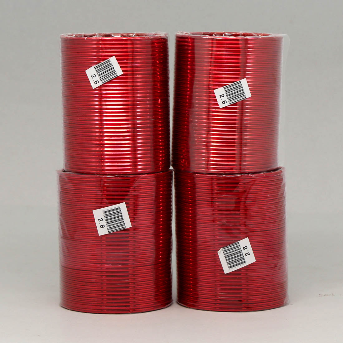 Strawberry Color 4 Set Of Fashion Bangles Combo Size(2 Set Of 2.6, 2 Set Of 2.8) (FB220CMB)