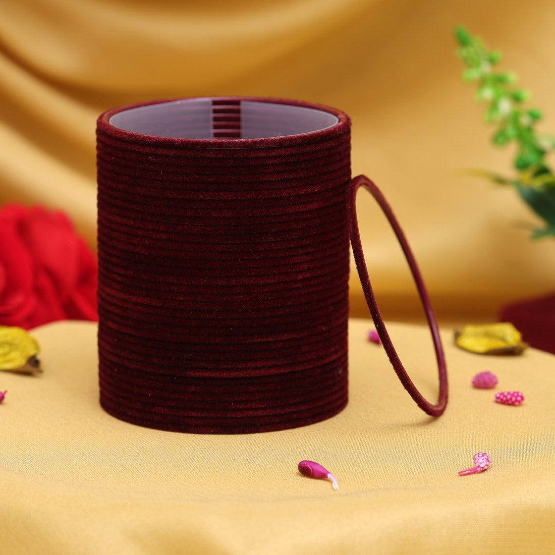 Maroon Color 2 Set Of Fashion Bangles Combo Size: 2.10 (FB290CMB)