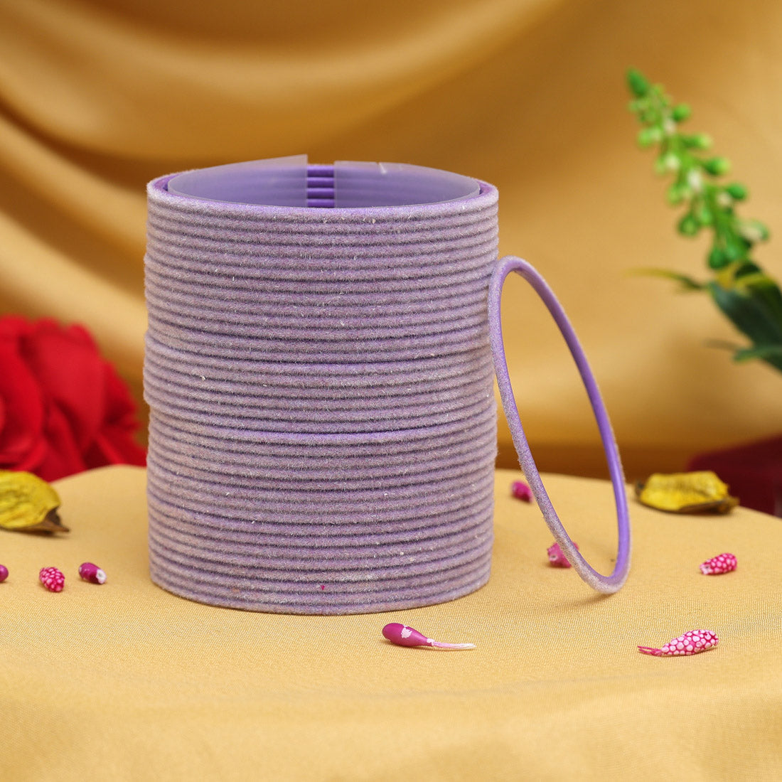 Light Purple Color 2 Set Of Fashion Bangles Combo Size: 2.10 (FB295CMB)