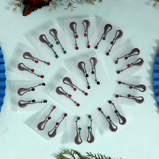 Assorted Color 13 Pairs Of Fashion Earrings
