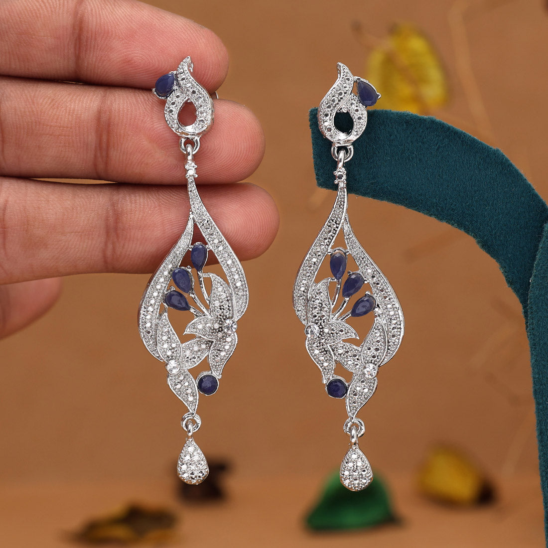 Blue Color Fashion Earrings (FE110BLU)