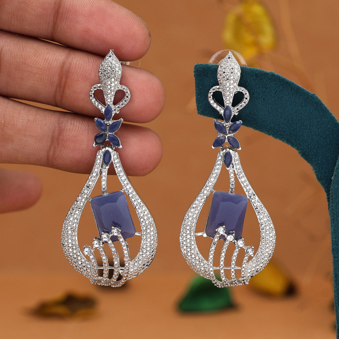 Blue Color Fashion Earrings (FE111BLU)