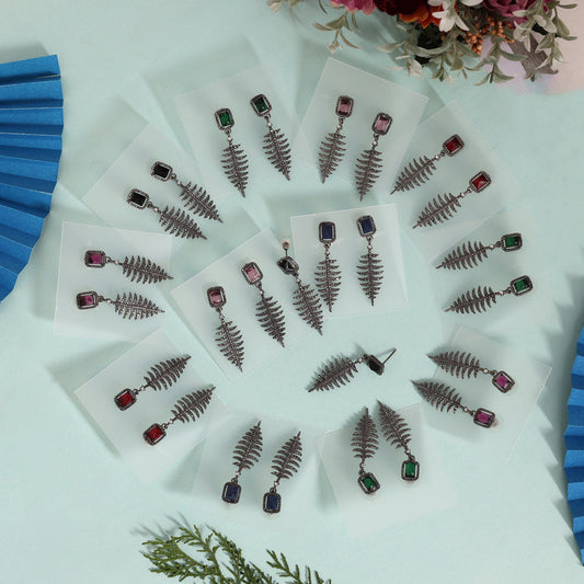 Assorted Color 13 Pairs Of Fashion Earrings