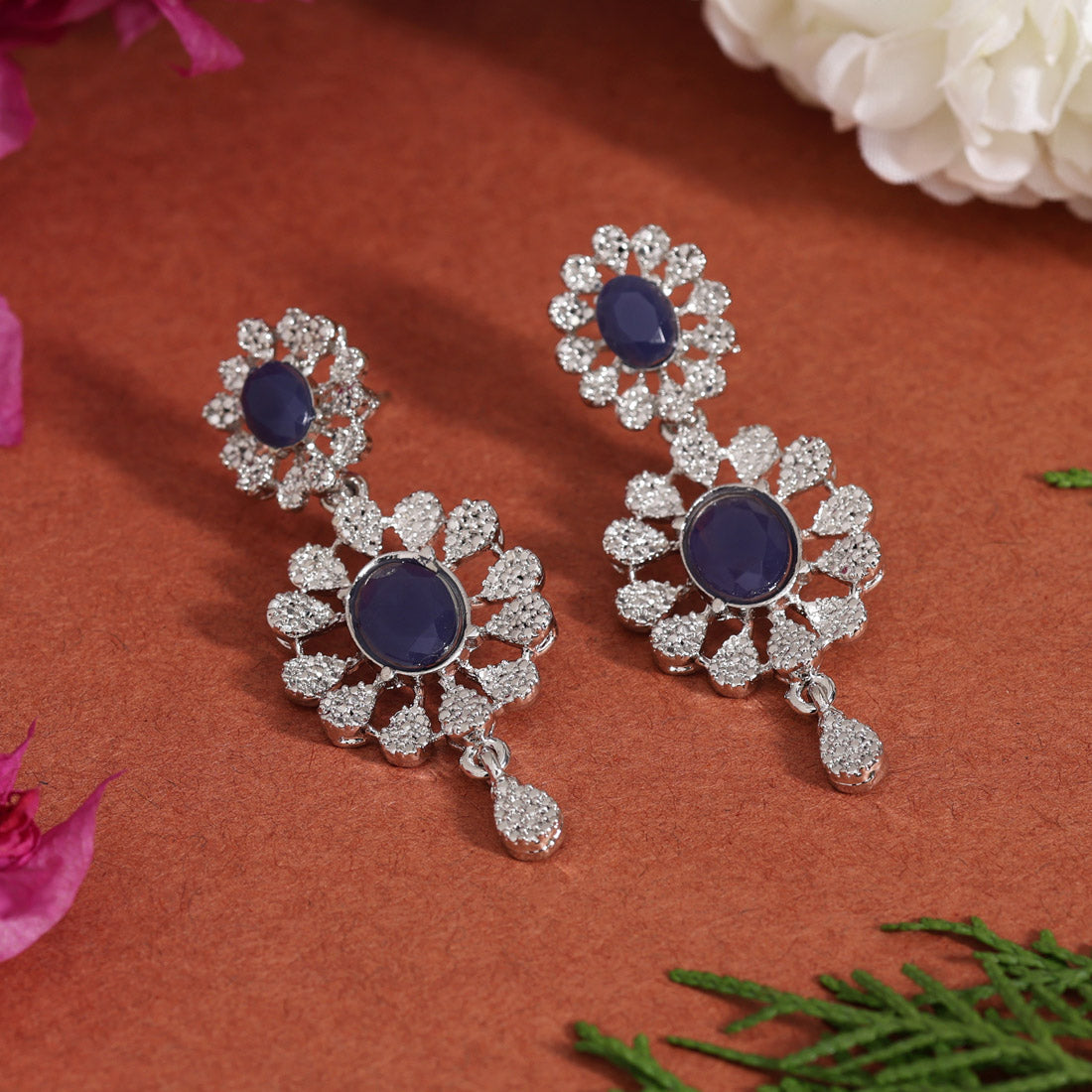 Blue Color Fashion Earrings (FE112BLU)