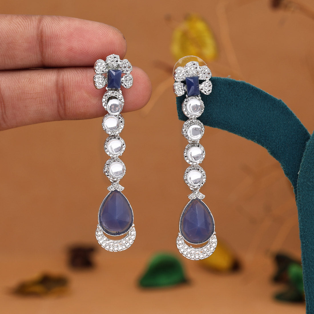 Blue Color Fashion Earrings (FE113BLU)
