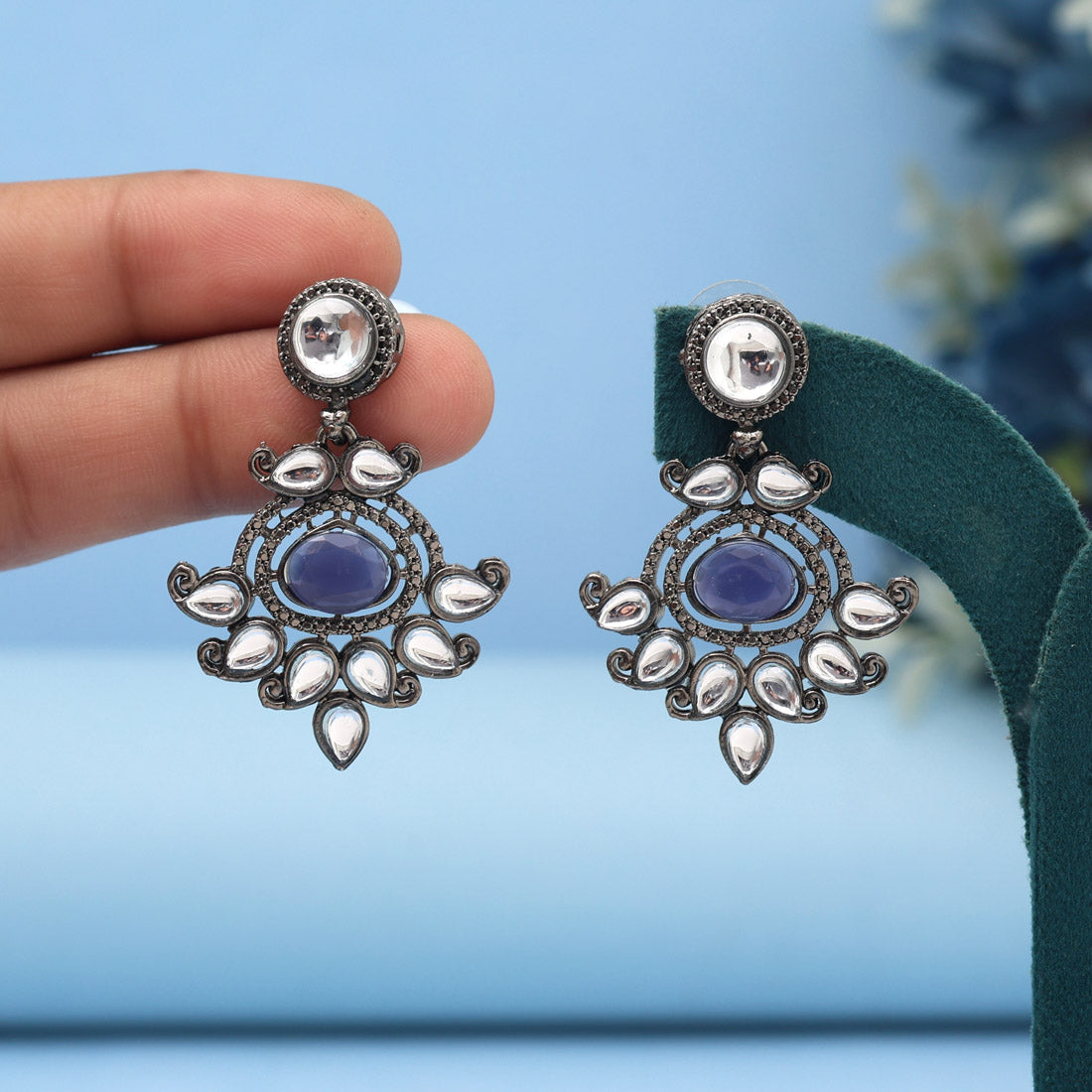 Blue Color Fashion Earrings