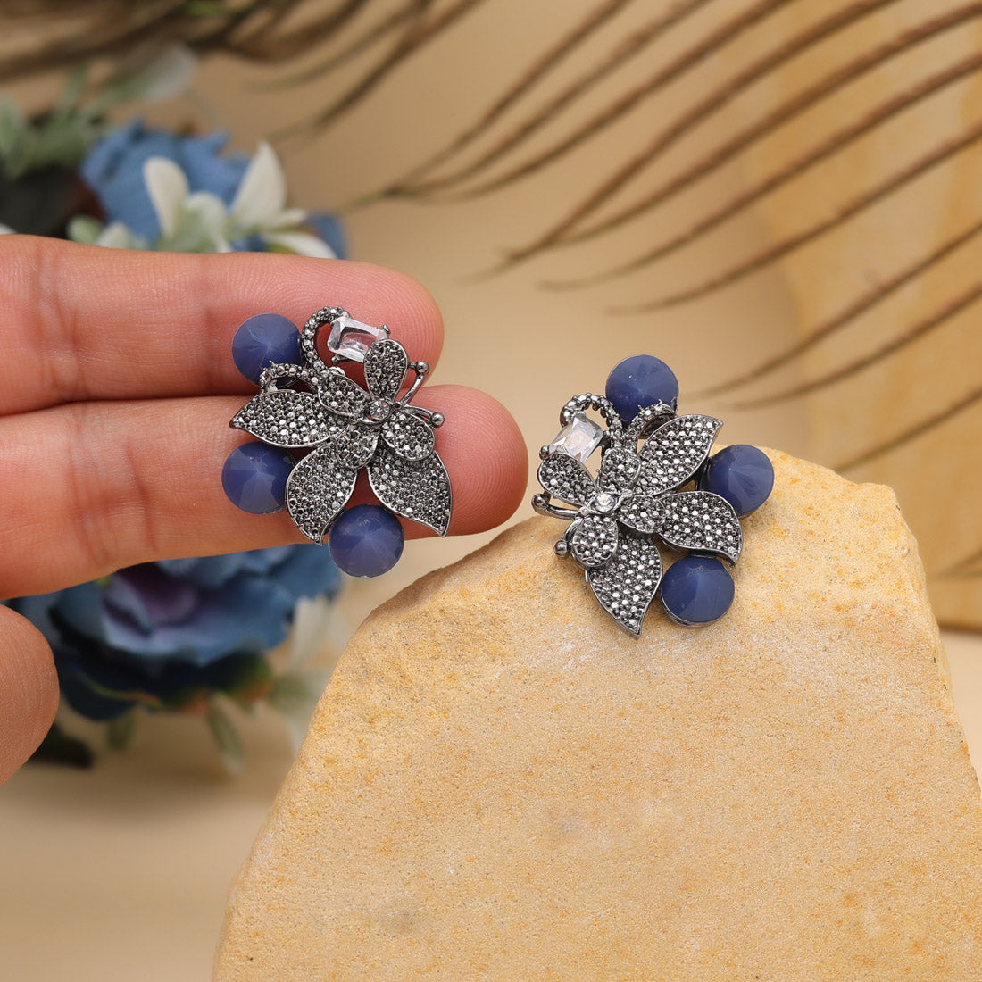 Blue Color Fashion Earrings