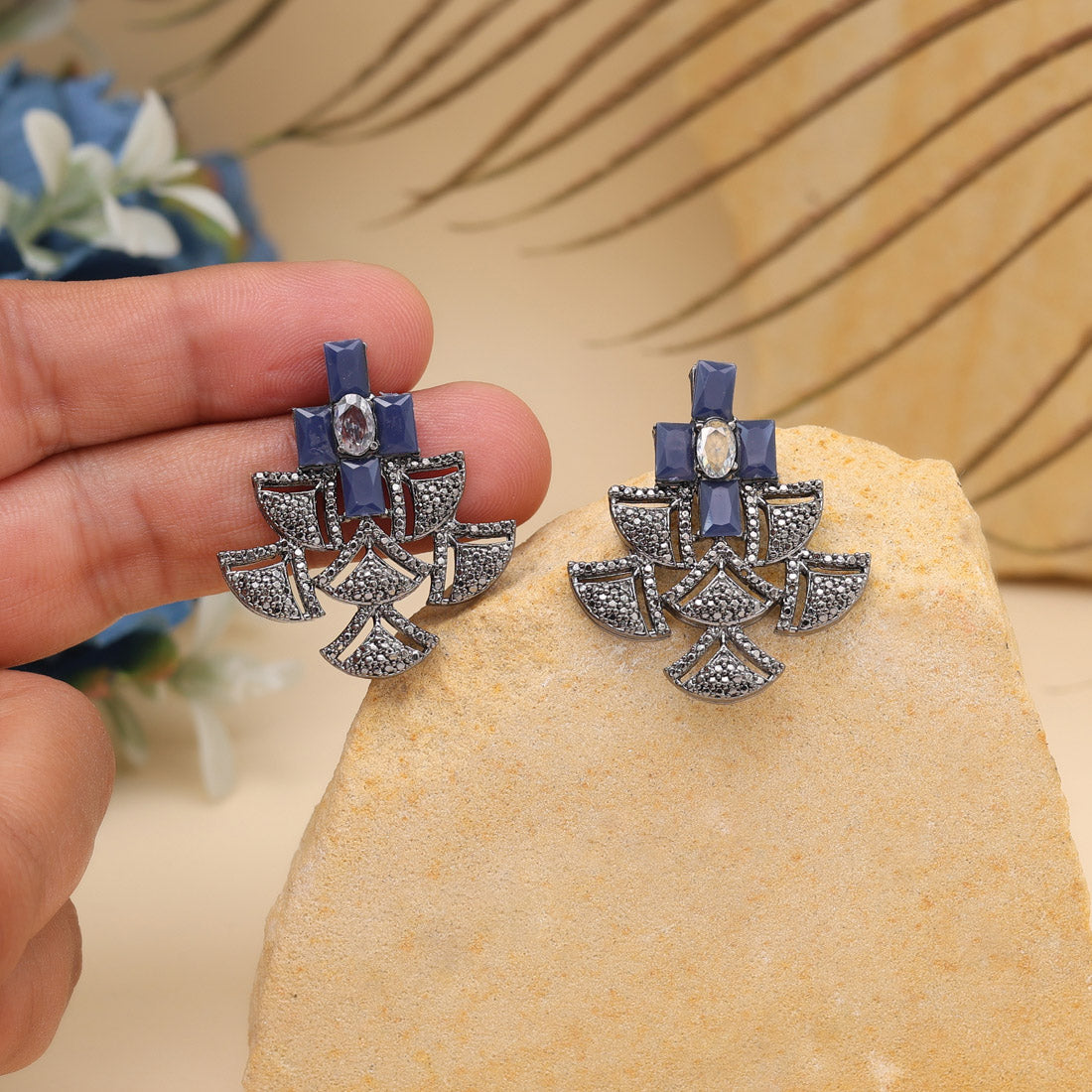 Blue Color Fashion Earrings
