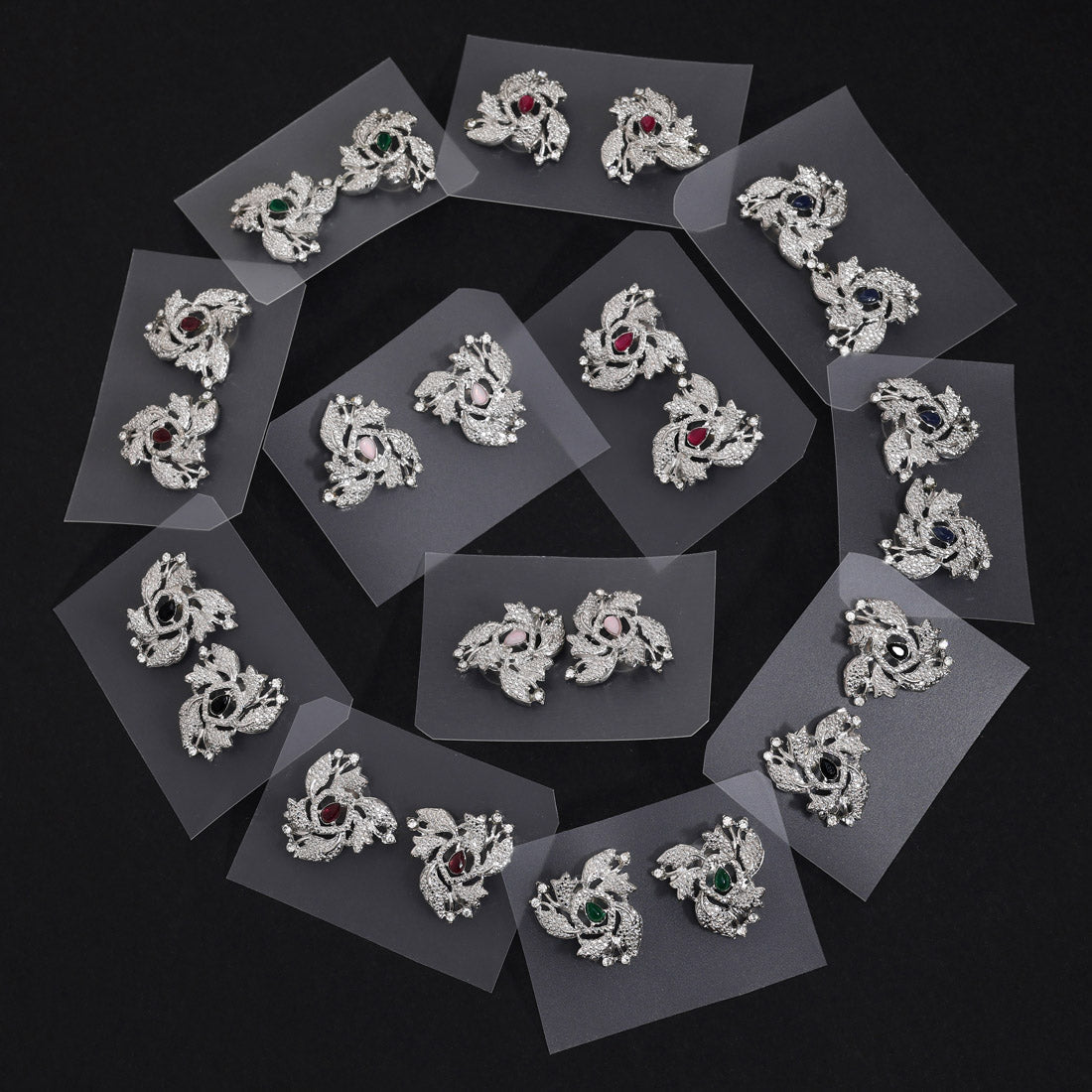 12 Stylish Fashion Earrings in Assorted Colors