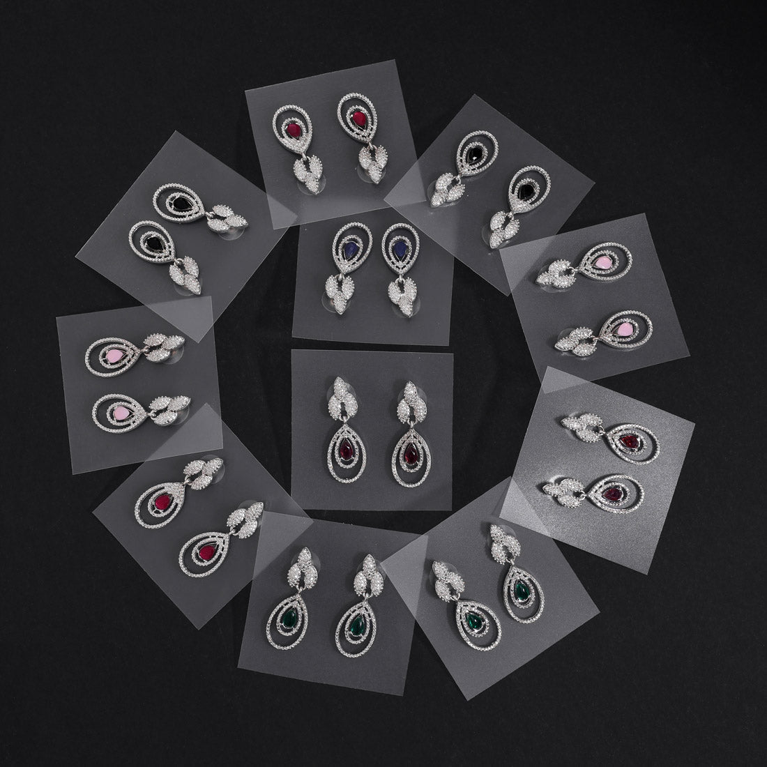 Elegant Assorted Color Earrings – 11 Pairs