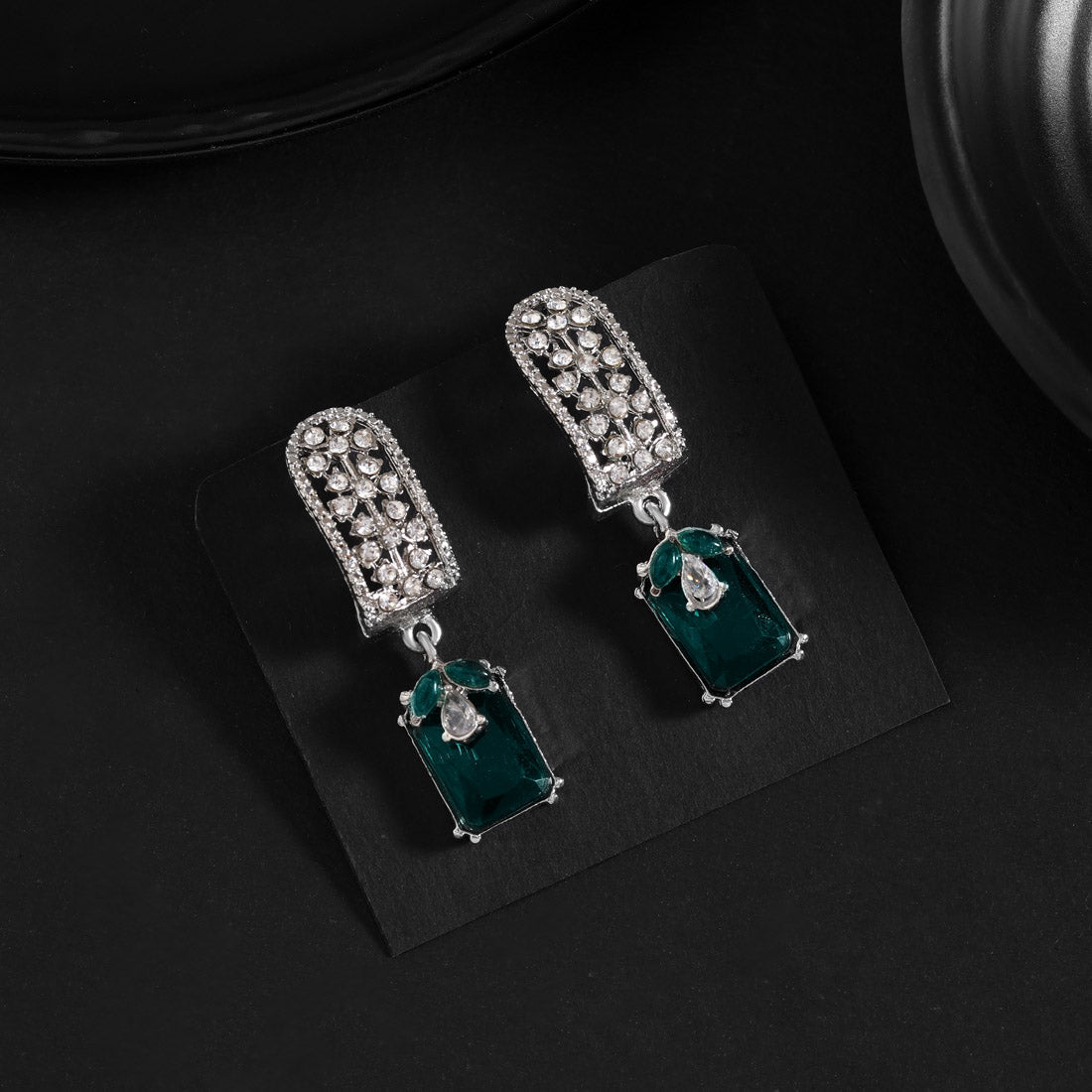Trendy Green Color Fashion Earrings
