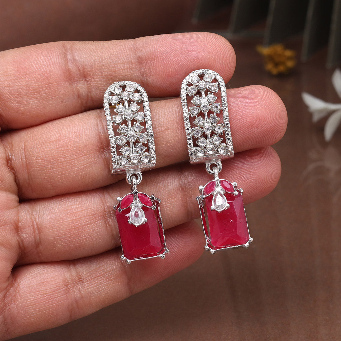 Trendy Green Color Fashion Earrings