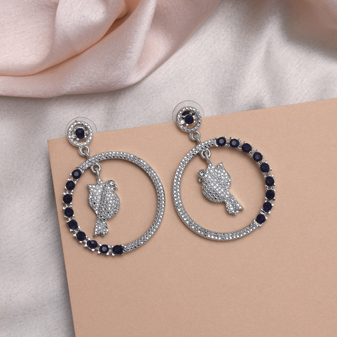 Sophisticated Maroon Color Fashion Earrings