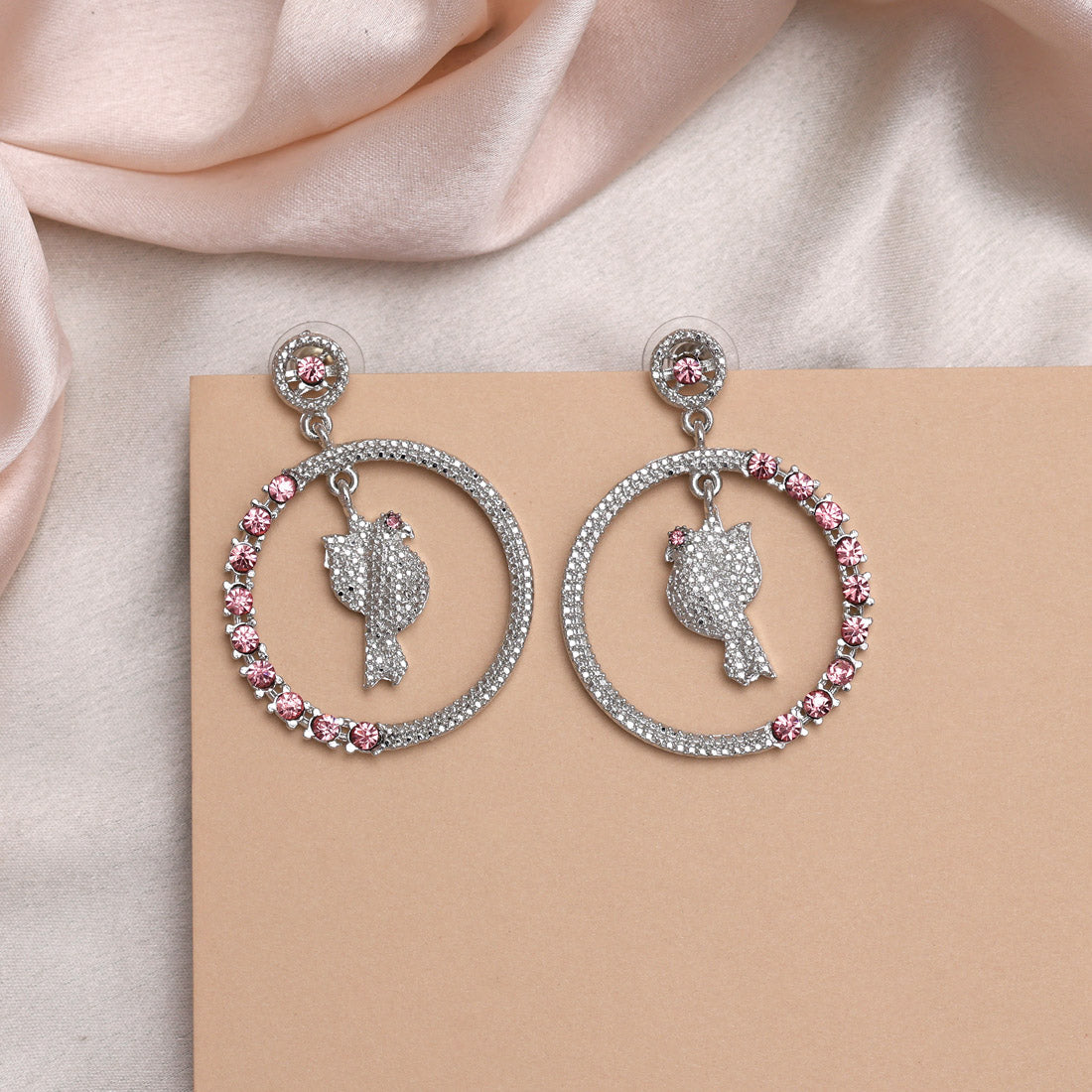 Sophisticated Maroon Color Fashion Earrings