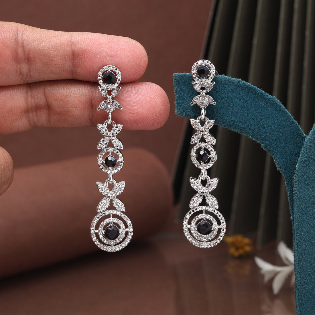 Cool Blue Color Fashion Earrings