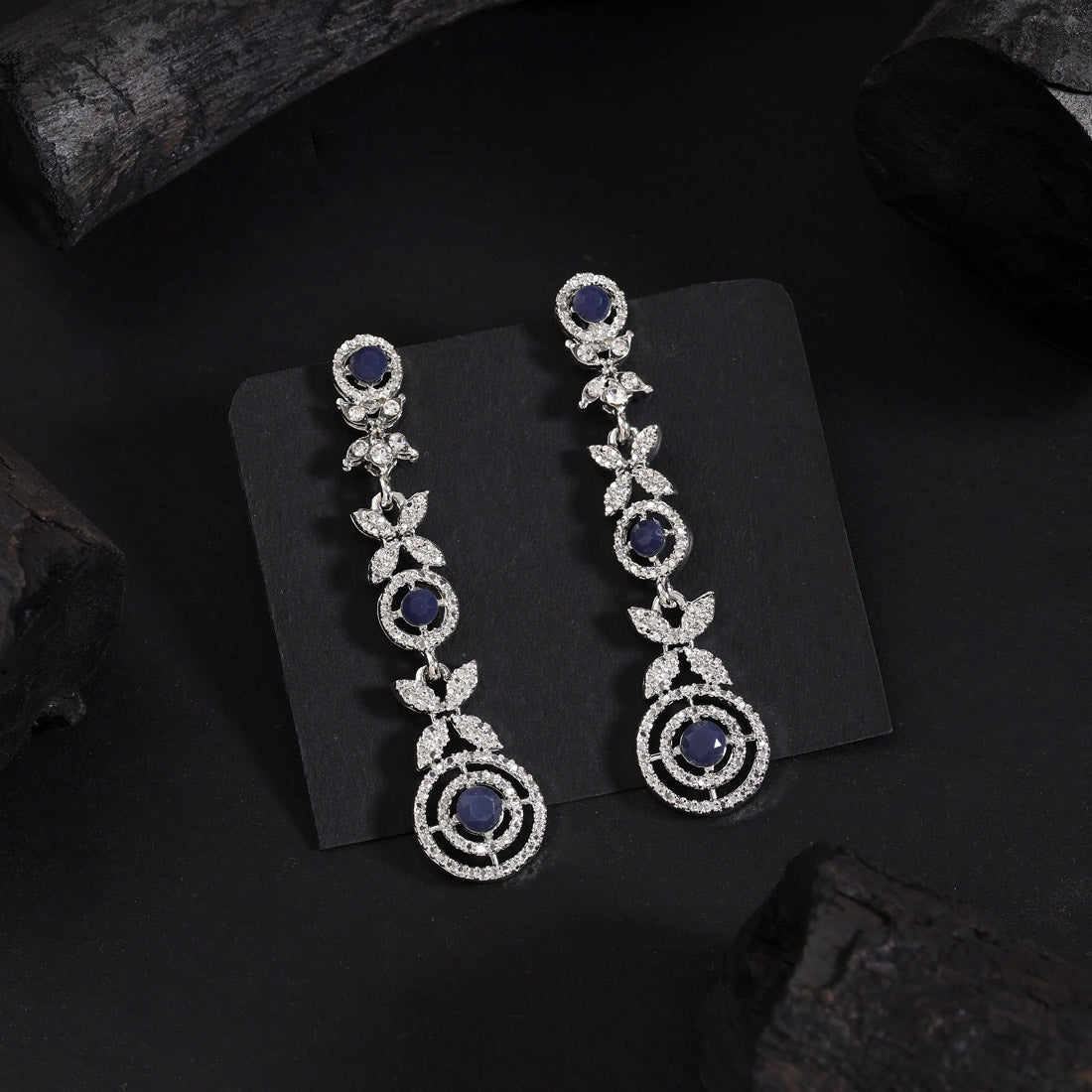 Cool Blue Color Fashion Earrings