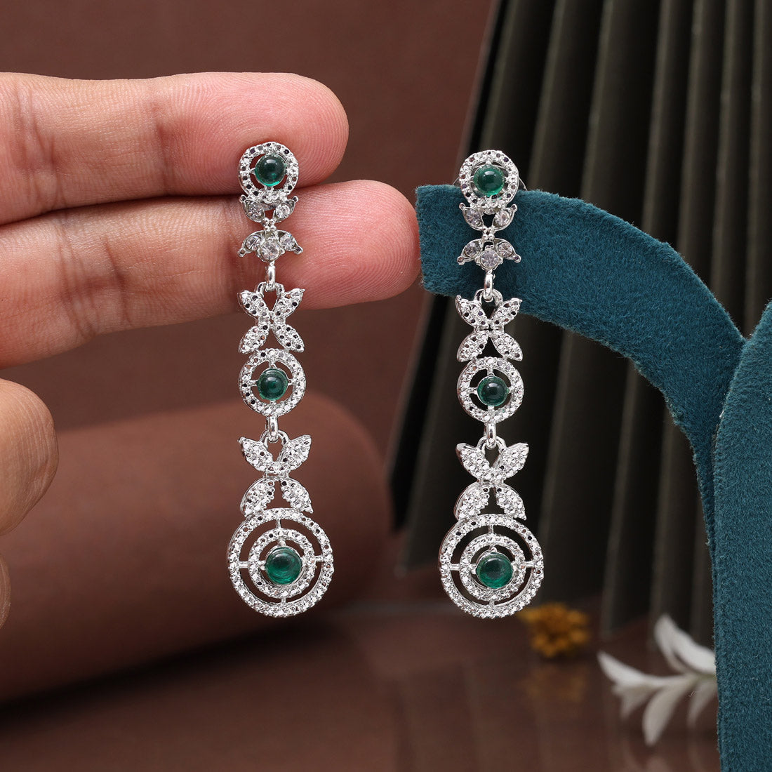 Cool Blue Color Fashion Earrings