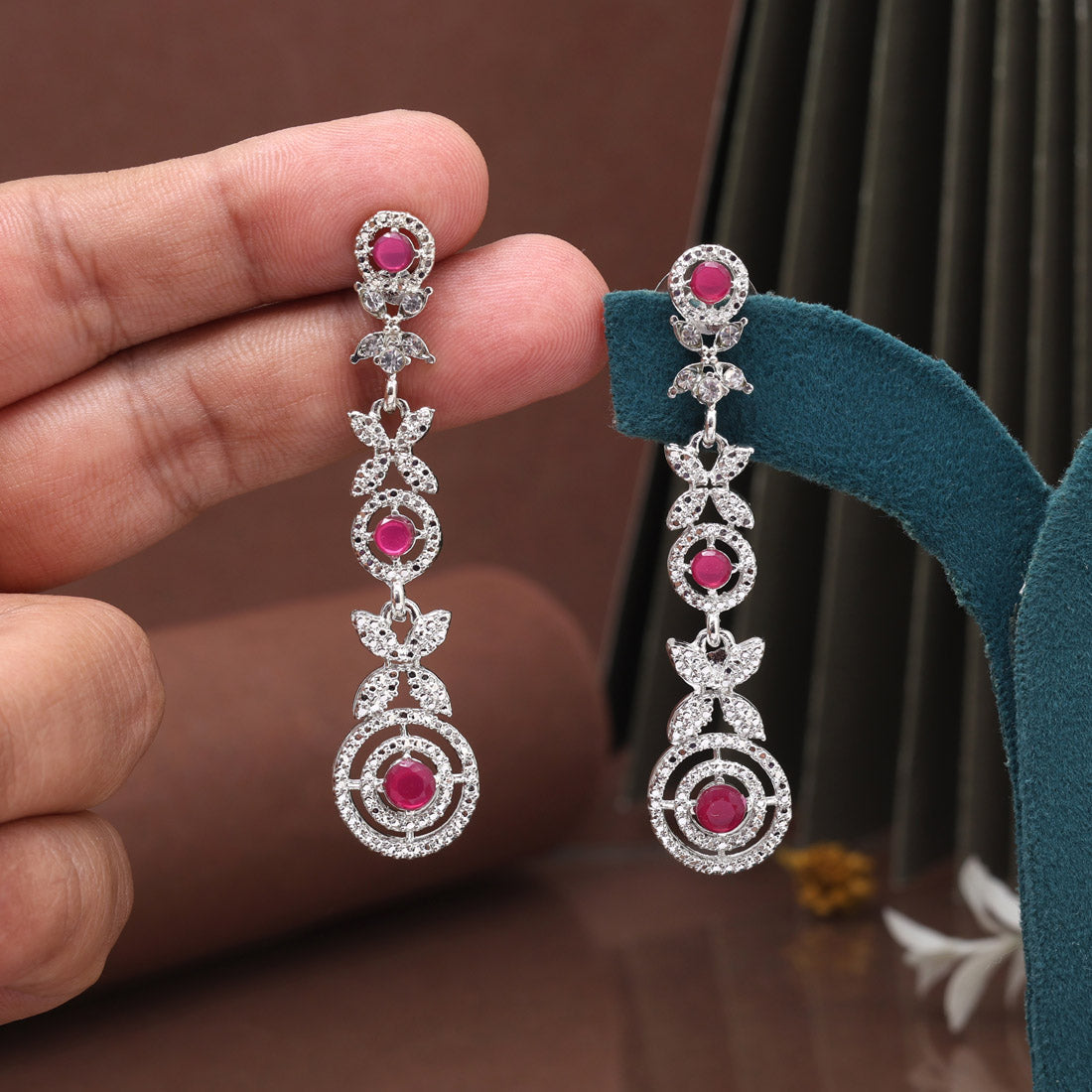 Cool Blue Color Fashion Earrings