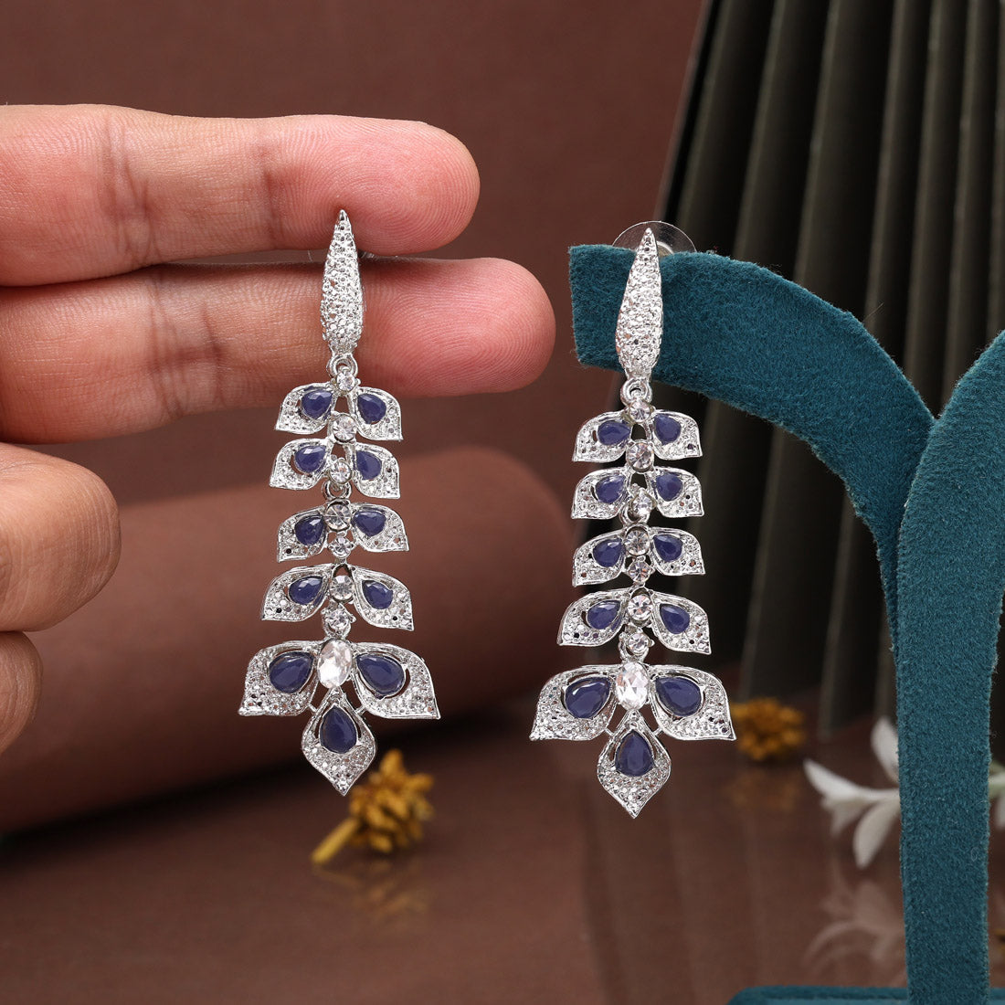 Oceanic Blue Color Fashion Earrings