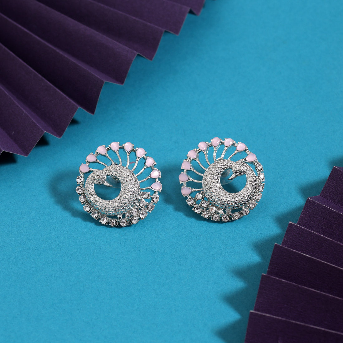 Blush Pink Color Fashion Earrings