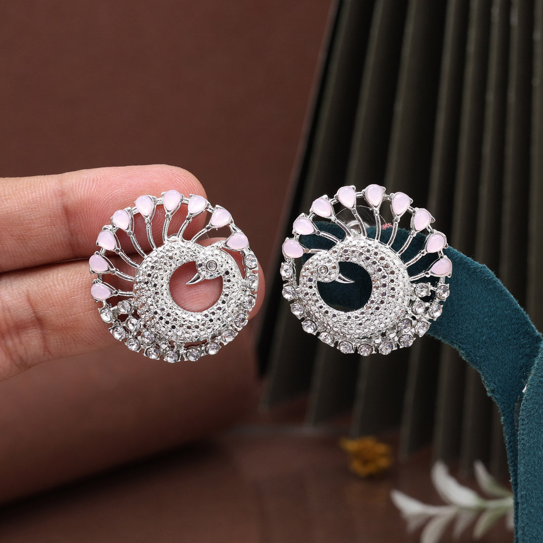 Blush Pink Color Fashion Earrings